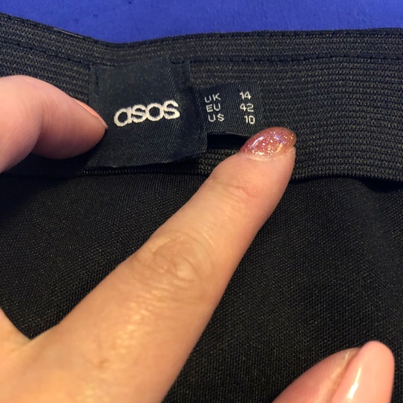 NWOT ASOS Black and silver midi skirt - Picture 3 of 6